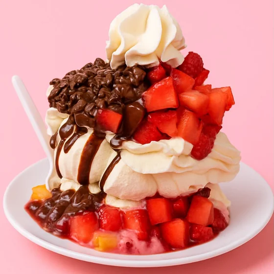 Merengón con fresas y chocolate de Emilitas