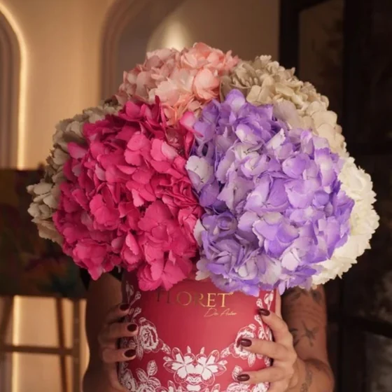 Arreglo de hortensias de Floret de Autor