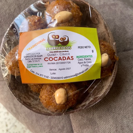 Cocadas de coco de Sabrococos Guapi